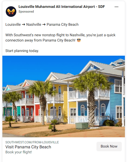 RouteBuilder ad: Louisville to Panama City Beach